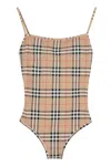 BURBERRY BURBERRY VINTAGE CHECK MOTIF ONE-PIECE SWIMSUIT