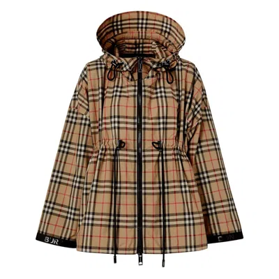 Burberry Vintage Check Motif Polyester Jacket In Multicolor
