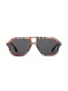 Burberry Vintage Check Navigator-frame Sunglasses In Neutrals