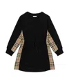 Burberry Vintage Check Panelled Jumper Dress In Black