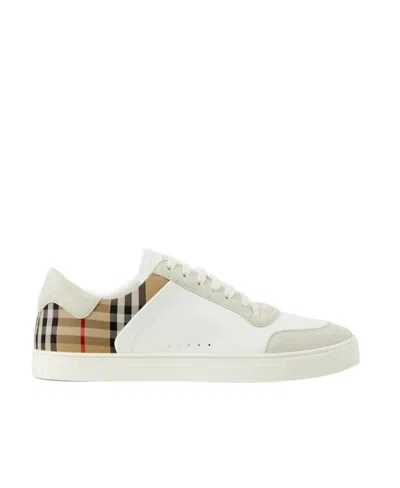 BURBERRY BURBERRY CHECKED LACE-UP SNEAKERS