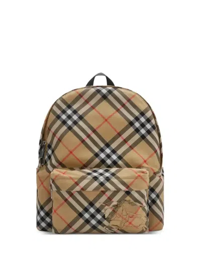 BURBERRY VINTAGE CHECK-PATTERN BACKPACK
