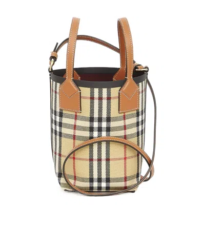 Burberry Vintage Check-pattern Bucket Bag In Multicolor