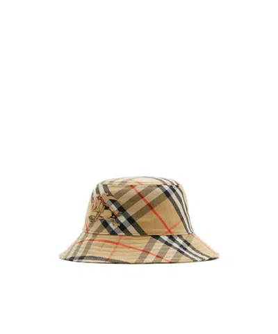 BURBERRY BURBERRY CHECKED PATTERNED BUCKET HAT