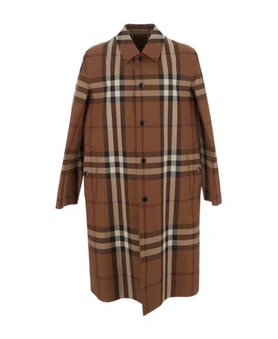 BURBERRY BURBERRY SINGLE BREASTED CHECKED COAT