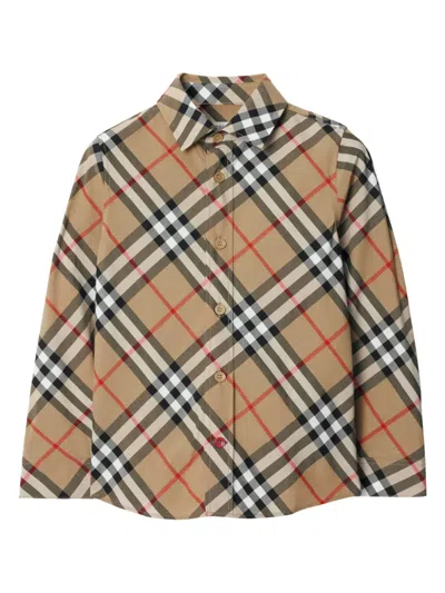 BURBERRY VINTAGE CHECK-PATTERN COTTON SHIRT