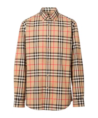 Burberry Shirt With Vintage Check Pattern In Neutral
