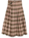 Burberry Vintage Check-pattern Maxi Skirt In Brown