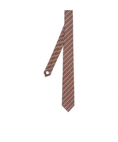 Burberry Vintage Check-pattern Pointed Tie In Brown