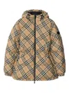 Burberry Vintage Check Pattern Puffer Jacket In Brown