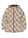 Burberry Checked Jacket In Brown
