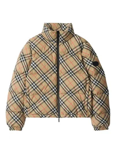 BURBERRY BURBERRY VINTAGE CHECK PATTERN PUFFER JACKET