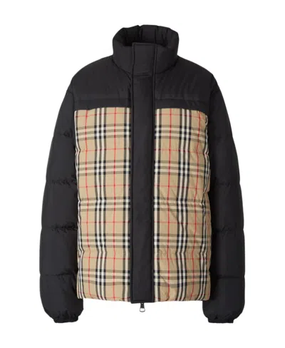 Burberry Oakmere Quilted Nylon Reversible Down Jacket In Black