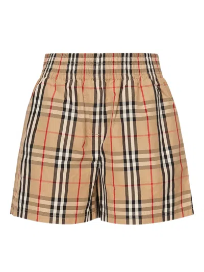 BURBERRY VINTAGE CHECK PATTERN SHORTS