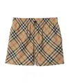Burberry Check Ekd Drawstring Pull-on Shorts In Sand