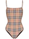BURBERRY VINTAGE CHECK PATTERN SWIMSUIT