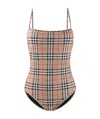 Burberry Vintage Check Swimsuit In Nude