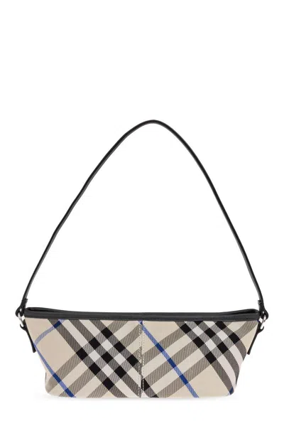 Burberry Vintage Check-pattern Zipped Shoulder Bag In Neutrals