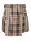 Burberry Women's Archive Beige Ip Chk Checked High-waisted Wool Mini Skirt In Beige