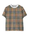 Burberry Little Kid's & Kid's Check Mesh T-shirt In Nude