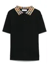 Burberry Vintage Check Polo Shirt In Black