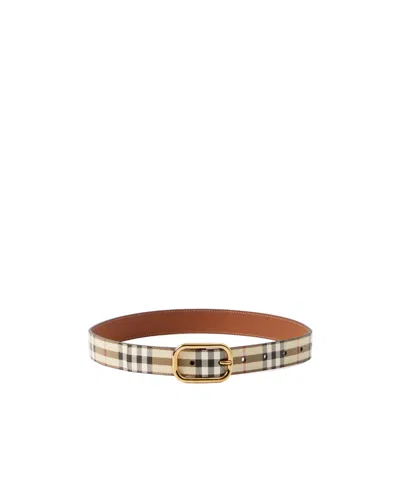 Burberry Vintage-check Print Belt In Brown