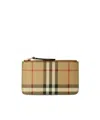 Burberry Vintage-check Print Coin Purse In Green