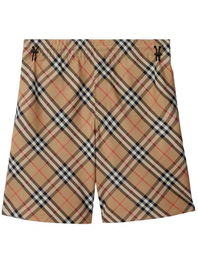 Burberry Vintage Check-print Drawstring Shorts In Tartan Motif