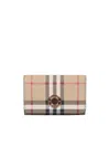 Burberry Vintage Check Print Folder Beige Wallet In Beige