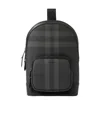 Burberry Vintage-check Print Messenger Bag In Black