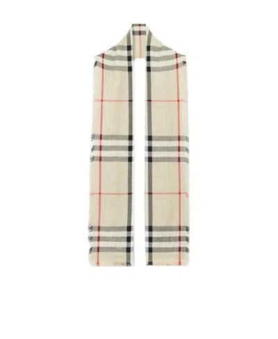 Burberry Vintage-check Print Scarf In Stone