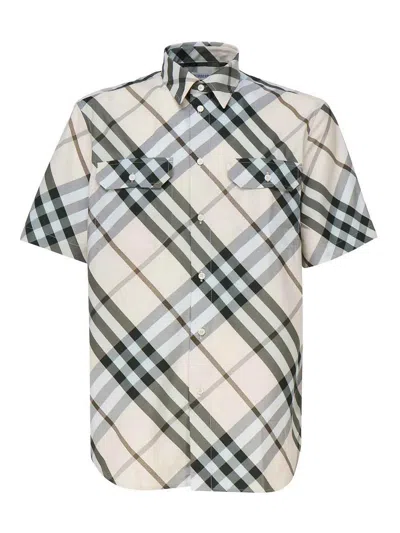 Burberry Vintage Check Print Shirt In Black