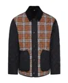 Burberry Men's Weavervale Check Quilted Jacket In Black