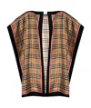 Burberry Vintage Check-print Silk Cape In Nude
