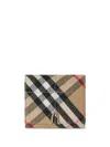 Burberry Woman Embroidered Canvas Card Holder In Neutrals