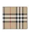 Burberry All-over Check Printed Bi-fold Wallet In Nude