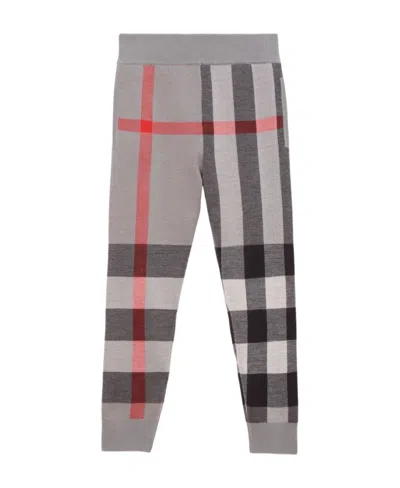 Burberry Vintage-check Print Wool Trousers In Gray