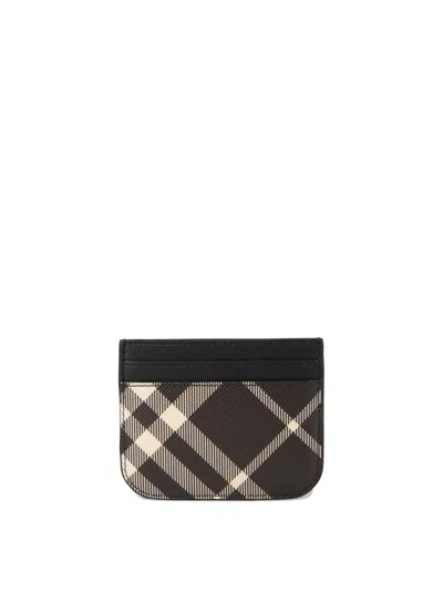 Burberry Vintage-check Printed Curved Corners Cardholder In Nero