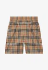 Burberry Vintage Check-printed Shorts In Beige