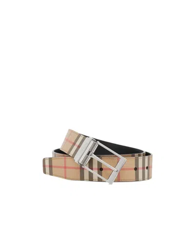 Burberry Vintage-check Reversible Belt In Nude
