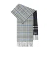 Burberry Vintage Check Reversible Cashmere Scarf In Gray