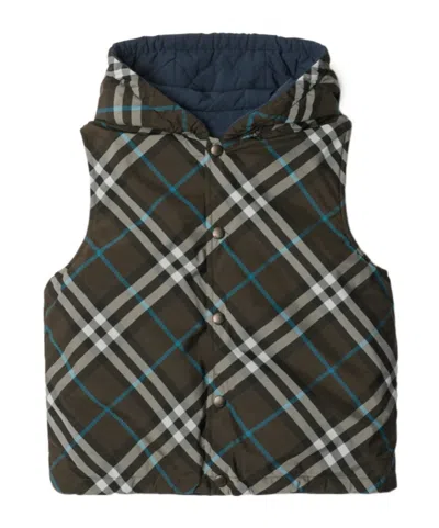Burberry Vintage Check Reversible Gilet In Black