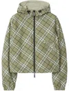 Burberry Reversible Equestrian Twill Jacket In Green