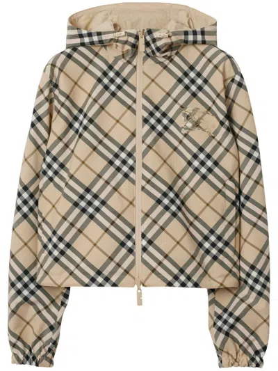 Burberry Vintage Check Reversible Jacket In Beige
