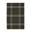 Burberry Reversible Check Wool Silk Scarf In Green