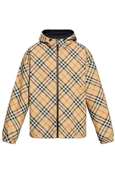 Burberry Vintage Check Reversible Zipped Hooded Jacket In Multi