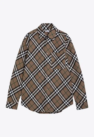 Burberry Vintage Check Shirt In Beige