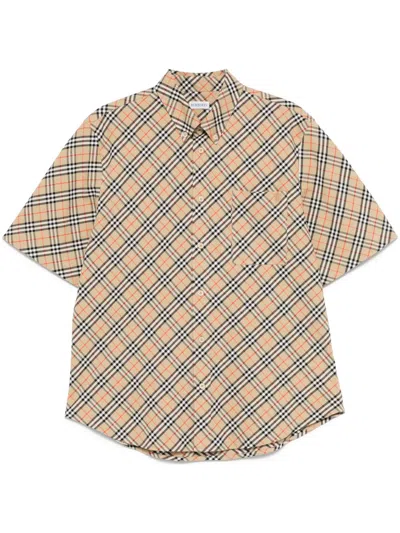 Burberry Vintage Check Shirt In Neutral