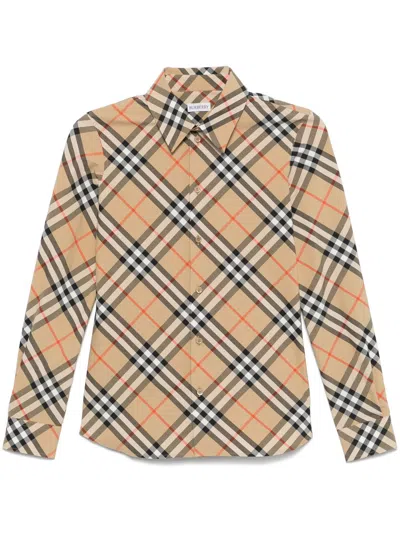 Burberry Hemd Mit Vintage-check In Nude