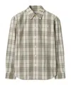 Burberry Check Cotton Button-down Shirt In Nude